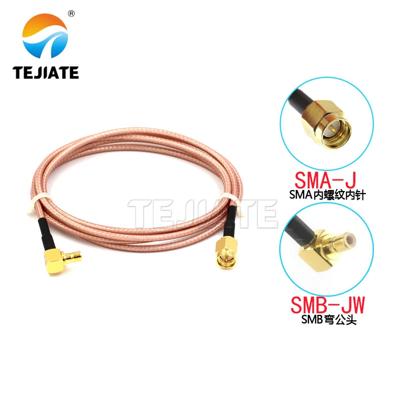 1PCS SMB elbow to SMA connection line RG316 RF line SMA male to SMB bent male/female adapter extension feeder