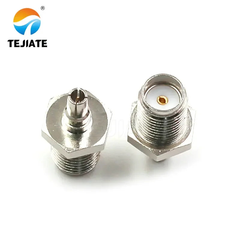 2PCS RF Coaxial Adapter SMA/CRC9 3G/4G Bent Header Antenna Gold-plated Nickel-plated
