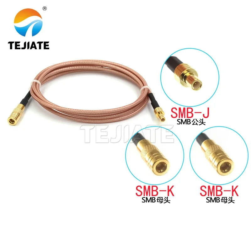 1PCS SMB to SMB SMB-JJ SMB-JK extension line SMB male female RF RF extension line RG316 adapter line impedance 50 ohms