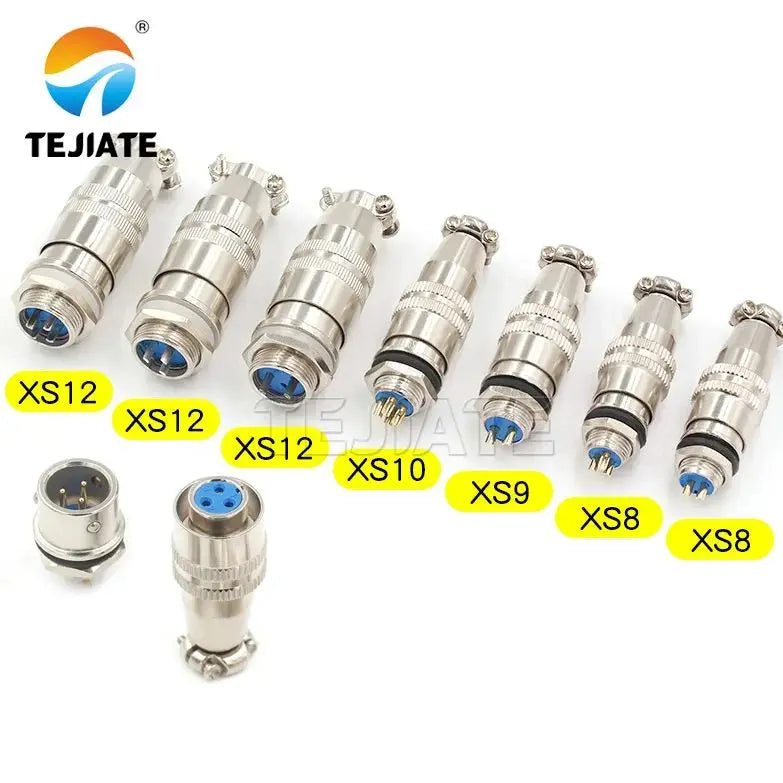 Small aviation plug XS8/9/10/12JK-2/3/4/5/6 core push-pull socket connector gold-plated