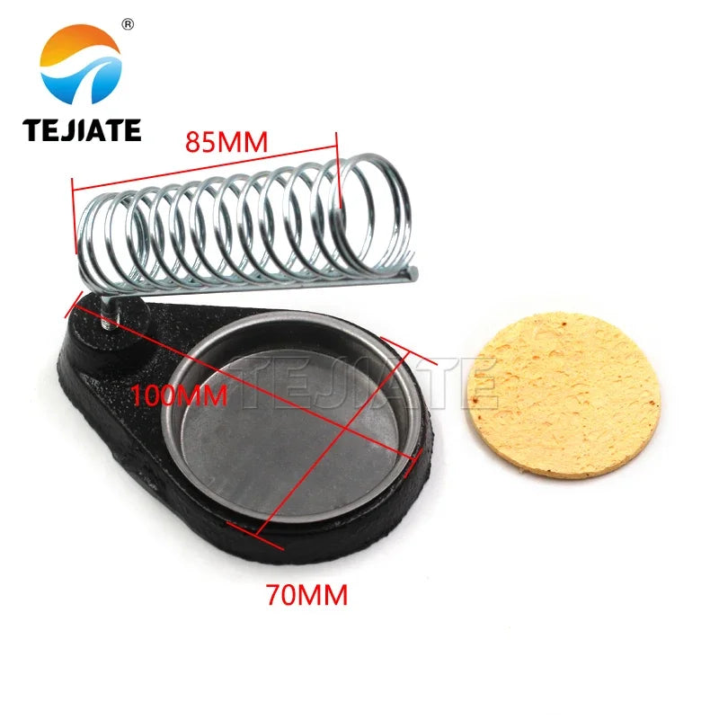 Universal soldering iron stand square all metal soldering iron stand double grid multifunctional round