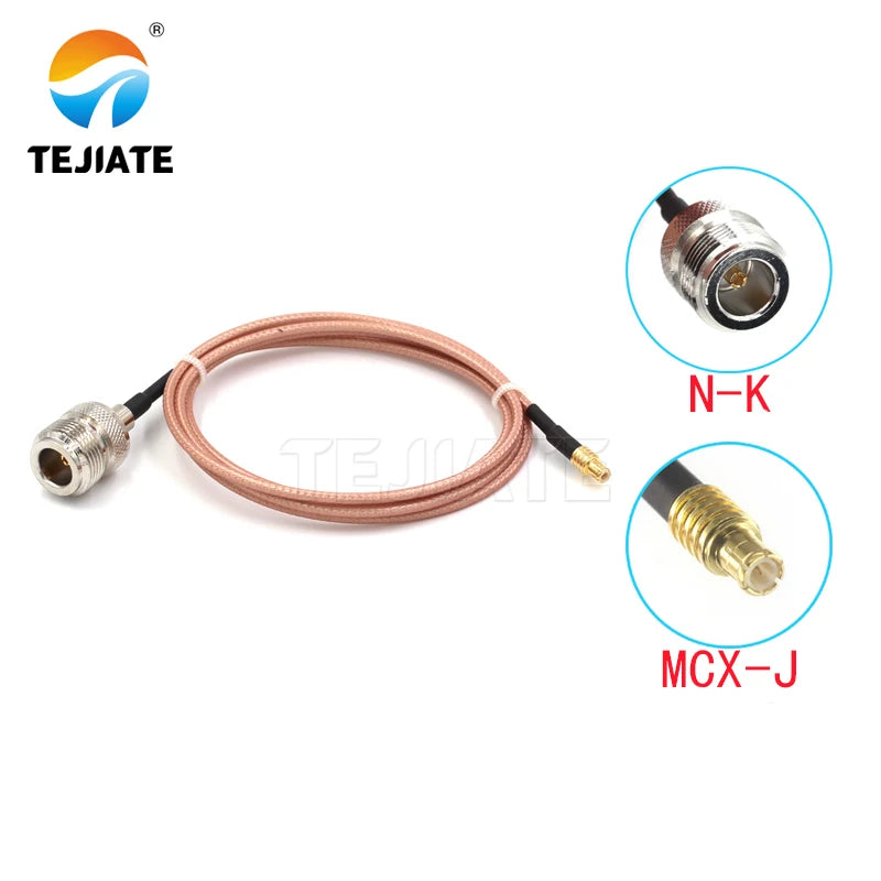1PCS TEJIATE Adapter Cable N To MCX Type NK Convert MCXJ 8-90CM 1M 1.5M 2M Length Connector RG316 Wire