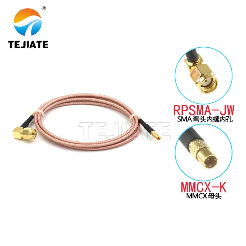 1PCS RPSMA-JW To MMCX Adapter Cable MMCX-JW MMCX-J MMCX-K To RPSMA-JW RF Cable RG316 Connection Cable