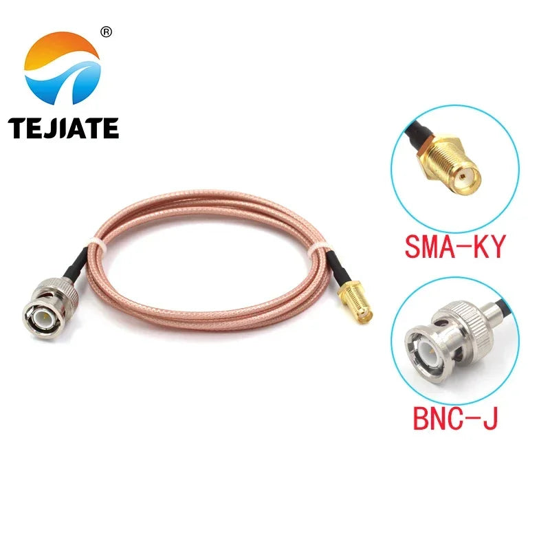 1PCS TEJIATE Adapter Cable BNC To SMA BNC-J Convert SMA-KY 8-90CM 1 1.5 2M Length Connector RG316 Wire