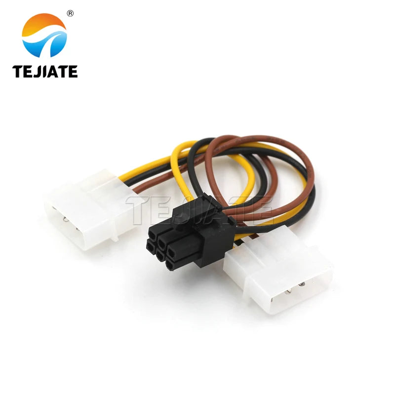 SATA power cable one split two 6P to IDE4 10 12P pin motherboard solid state drive connected graphics card adapter cable