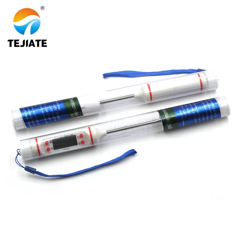 1PCS White Electronic Digital Meat Thermometer Cooking Food Kitchen BBQ Water Milk Oil Liquid Oven