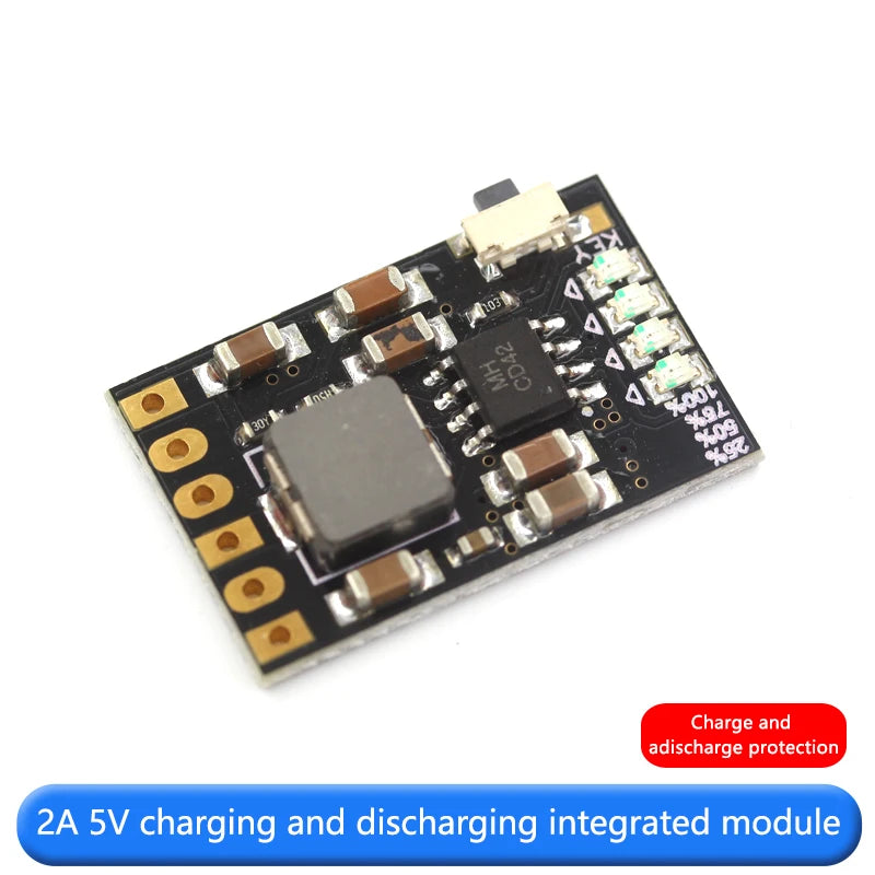 2A 5V charging and discharging integrated module 3.7V/4.2V power board lithium battery charging boost module