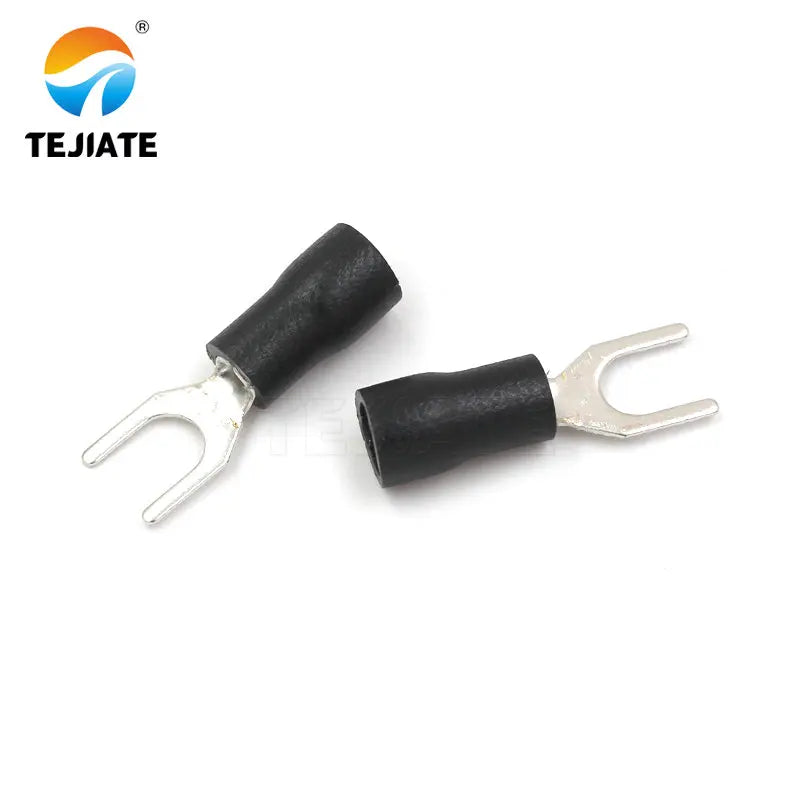 20PCS cold-pressed terminal block SV3.5-4 fork-shaped U-shaped Y-shaped insulated blade spring connector SV1.25-3 copper head