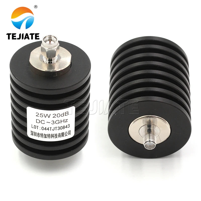 1PCS SMA-JK 25W RF Coaxial RF Attenuator DC-3GHz Male and Female 2DB 3DB 5DB 10DB 15DB to 40DB