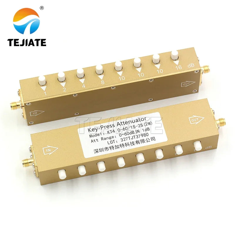 1PCS SMA N-type RF Button Adjustable Key Signal Attenuator 0-30dB 0-60dB 0-90dB Step 2W High Power 0-4GHz