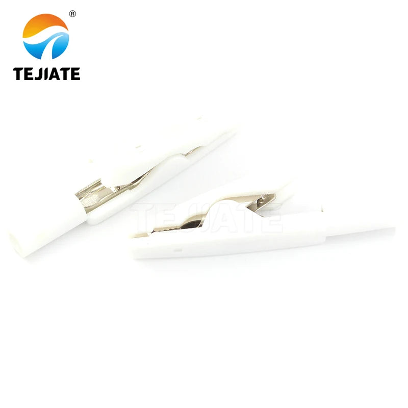2mm insulated solderable alligator clips in various colors