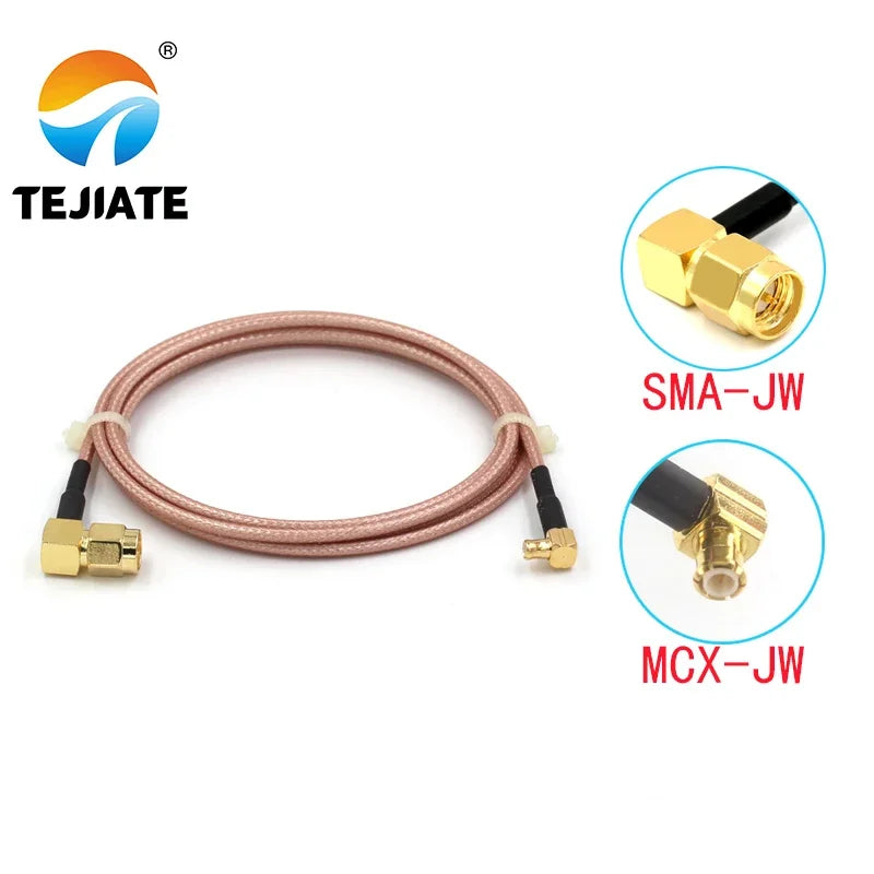1PCS TEJIATE Adapter Cable MCX To SMA MCX-JW Convert SMA-JW 8-90CM 1M 1.5M 2M Length Connector RG316 Wire
