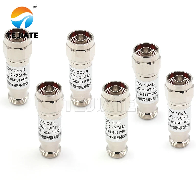 1PCS 2W N type N-JK RF Coaxial Attenuator 1-30DB Male to Female Nickel Plated Adapter
