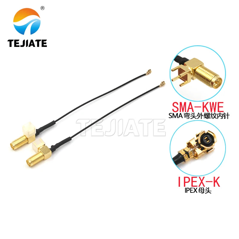 1PCS RF Antena UFL Seat to SMA-KWE curved WIFI module antenna SMA-KWE to RF Antena UFL Seat cable