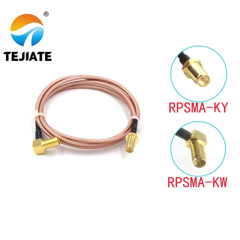 1PCS TEJIATE Adapter Cable RPSMA To RPSMA Type RPSMA-KY Convert RPSMA-KW 8-90CM 1M 1.5M 2M Length Connector RG316 Wire