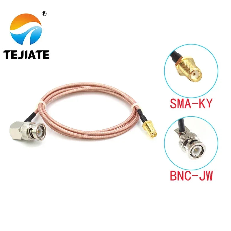 1PCS TEJIATE Adapter Cable BNC To SMA BNC-JW Convert SMA-KY 8-90CM 1 1.5 2M Length Connector RG316 Wire