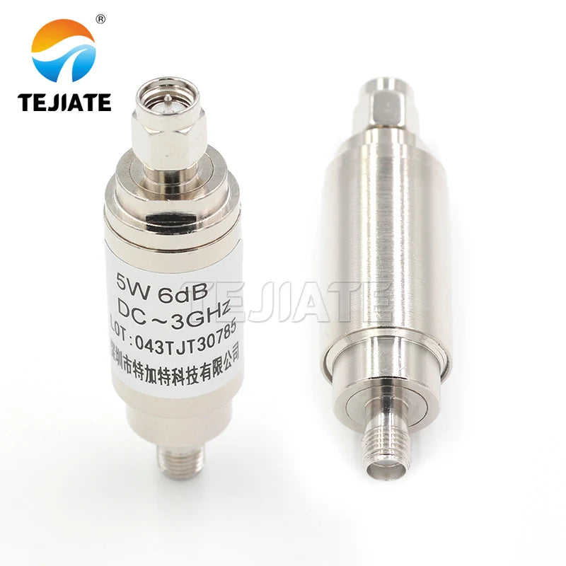 1PCS SMA-JK 5W Male to Female RF Fixed Coaxial Attenuator DC-3GHz 1-30DB SMA Type Connector