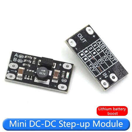 Mini Dc Booster Module Connection Mini DC-DC boost module 3.7V to 12V supports 5V/8V/9V/12V output Lithi ...