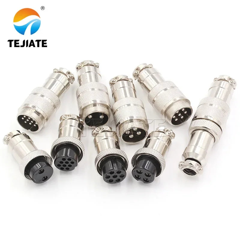 Butt-jointed aviation plug and socket GX20-2P/3/4/5/6/7/8/10/12 core 20mm butt connector