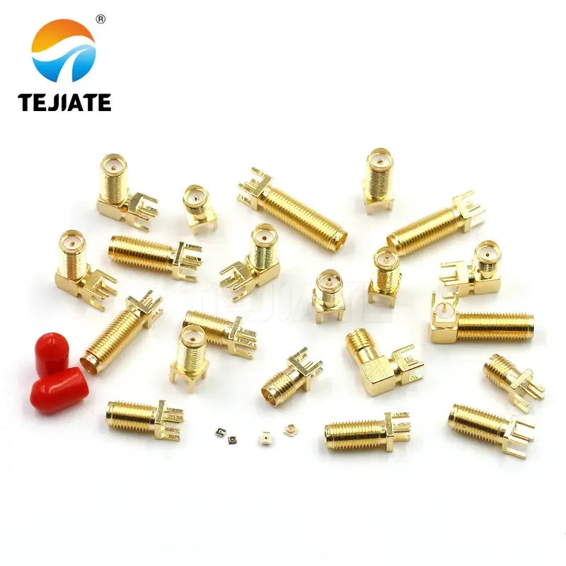 5PCS SMA-KE Connerctor SMA-KWE Adapter Straight /Bent Header Square/Skew Foot Base Outer screw Inner Pin/Hole