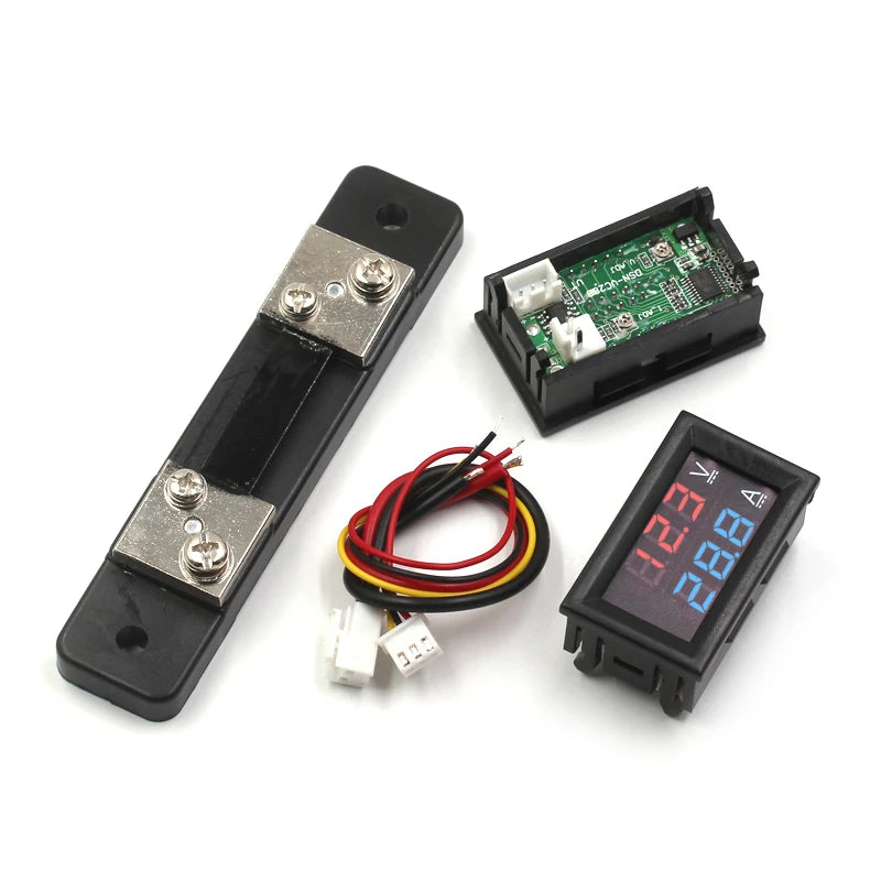 DC current and voltage meter module LED DC digital current and voltage meter dual display 0-100V10A board