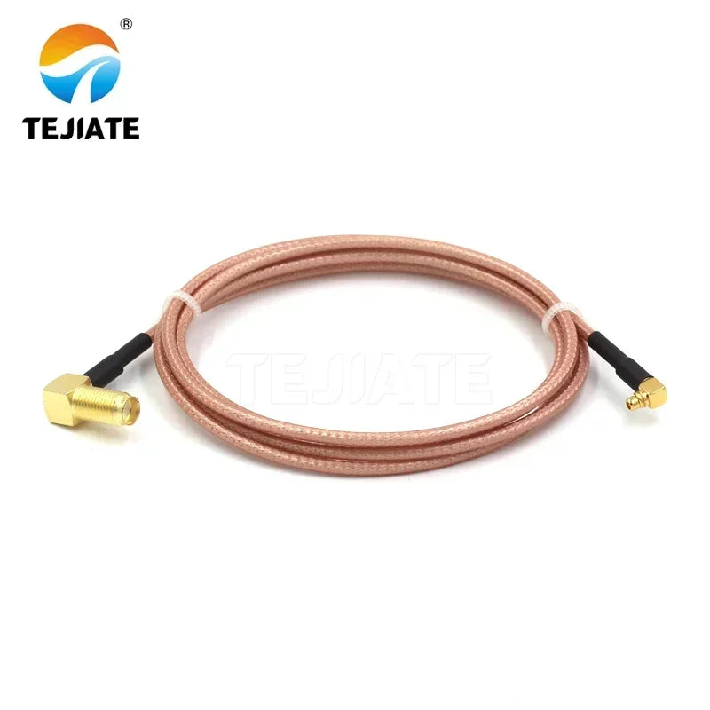 1PCS TEJIATE Adapter Cable MMCX To SMA Type MMCXJW Convert SMAKW 8-90CM 1M 1.5M 2M Length Connector RG316 Wire