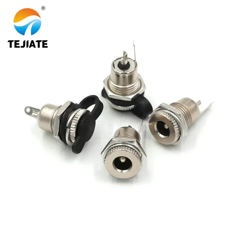 DC099 5.5 mm x 2.1mm DC Power Jack Socket Female Panel Mount Connector Metal DC-099 Open Hole 11MM 5.5*2.1 5.5*2.5