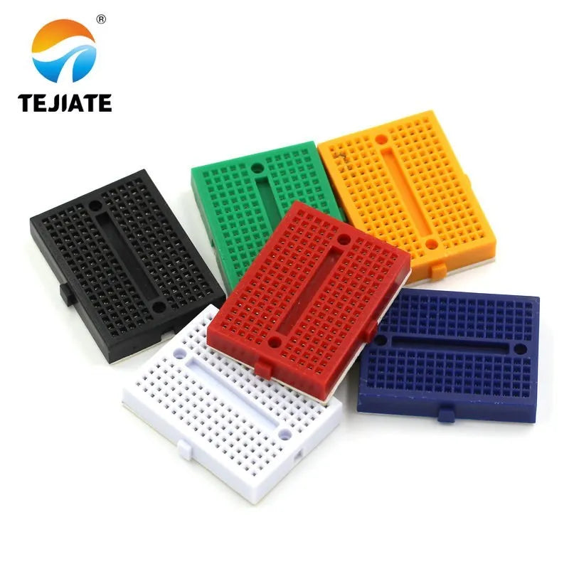2PCS SYB-170 Universal Solderless Prototype Breadboard 170 tie-points Mini Breadboard DIY Kit White black Red yellow blue green