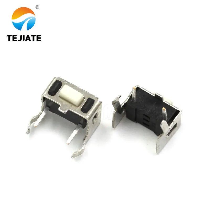 20PCS Patch Direct Insertion Horizontal-type 2 Feet Touch Key Microswitch Copper 2 Foot Side Press Button Switch 3*6*4.3MM