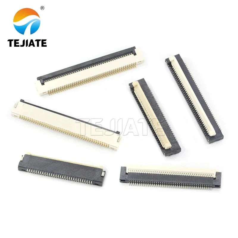 FFC/FPC Flat Connector 30P45P/40P 0.5MM Bottom Connection Flip Cover Gold Plated Thin 1.5MM Thickness