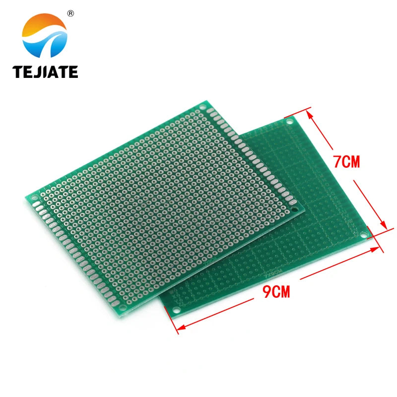 PCB circuit board universal board single-sided tin spray green oil glass fiber experimental board hole board welding 9*15