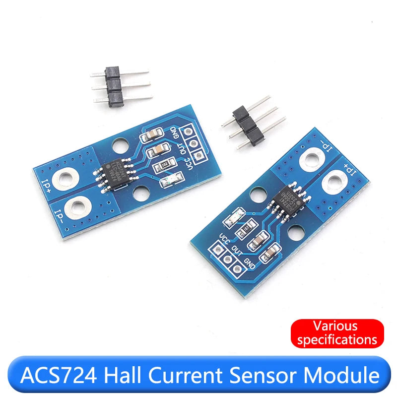 ACS724 Hall Current Sensor Module 40A50A range Accurate measurement Stable performance For diverse electronics