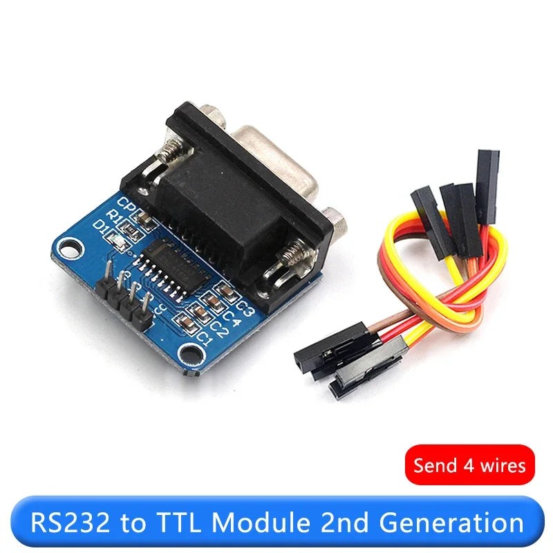 RS232 to TTL module 2nd generation serial port module download line small board flash board MAX3232 send 4 DuPont lines