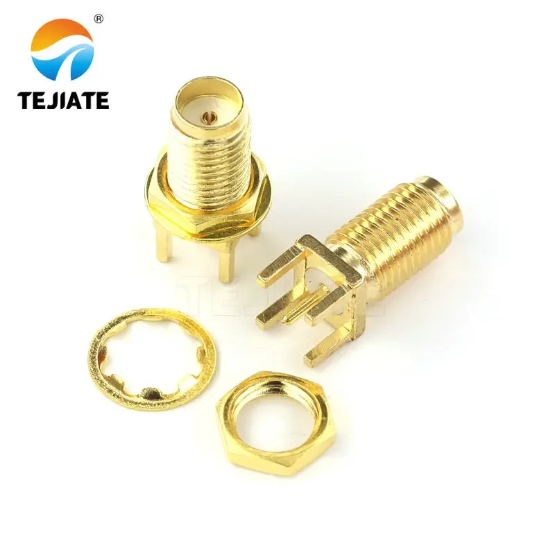 5PCS SMA-KE Connerctor SMA-KWE Adapter Straight /Bent Header Square/Skew Foot Base Outer screw Inner Pin/Hole