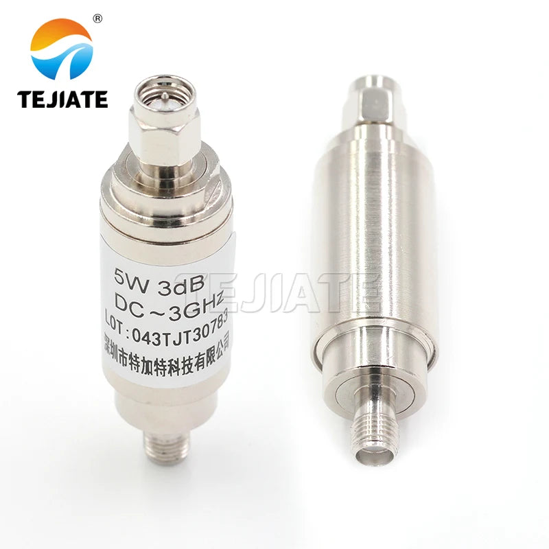 1PCS SMA-JK 5W Male to Female RF Fixed Coaxial Attenuator DC-3GHz 1-30DB SMA Type Connector