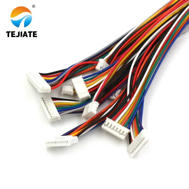 PH2.0MM Electronic Terminal Wire Single Head Color Row Line 2/3/4/5/6/7/8/9/10/12P 30CM Nickel Plated