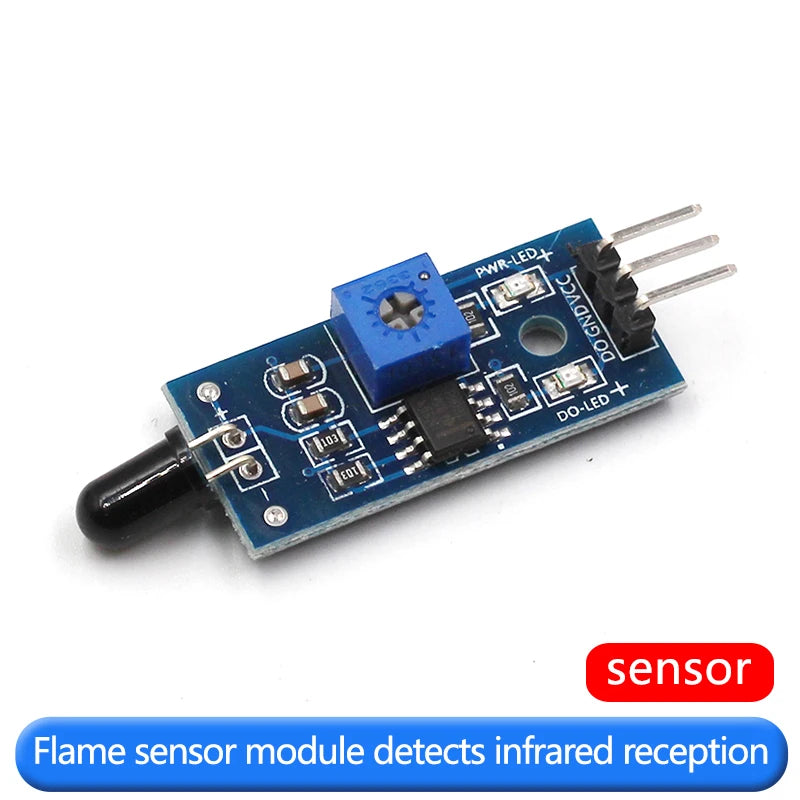 Flame Sensor Module Smart Vehicle Fire Source Detection Module Send Data