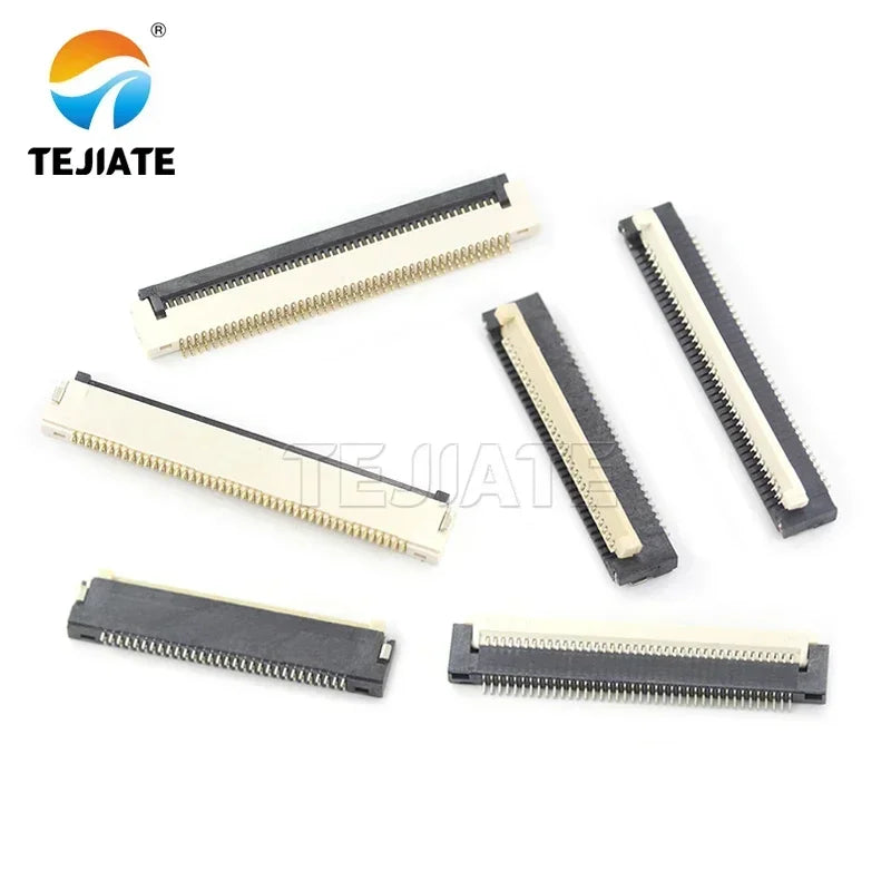 FFC/FPC Flat Connector 30P45P/40P 0.5MM Bottom Connection Flip Cover Gold Plated Thin 1.5MM Thickness