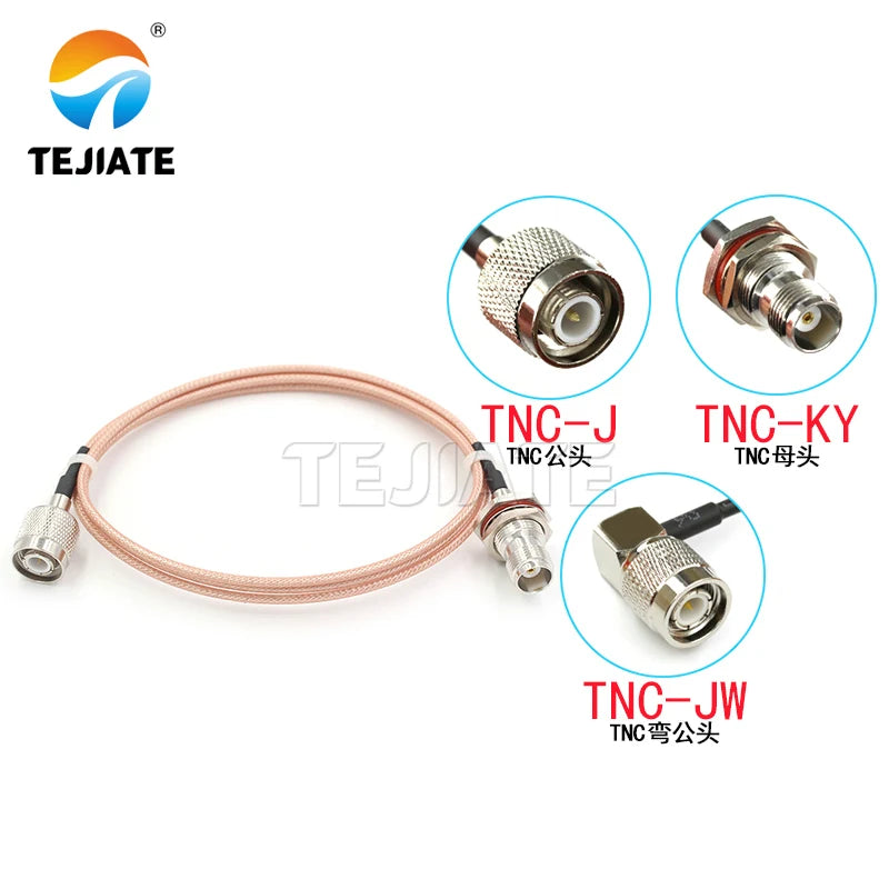 1PCS RG316 silver plated connecting wire TNC male to female TNC-JJ dual male adapter wire TNC to TNC RF antenna extension jumper