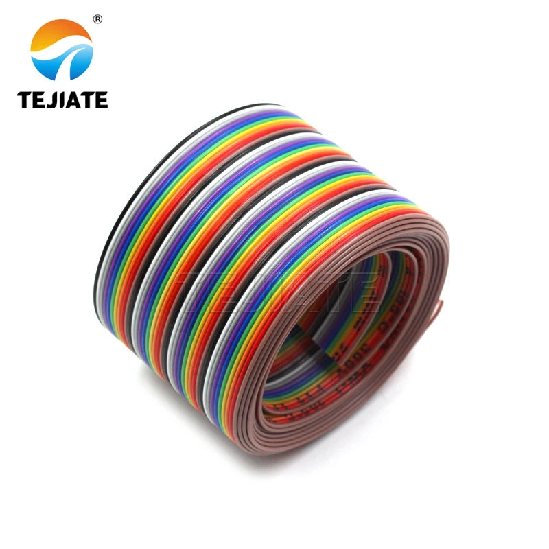 1meter 40P Color Flat Ribbon Cable Rainbow DuPont Wire for FC Dupont Connector