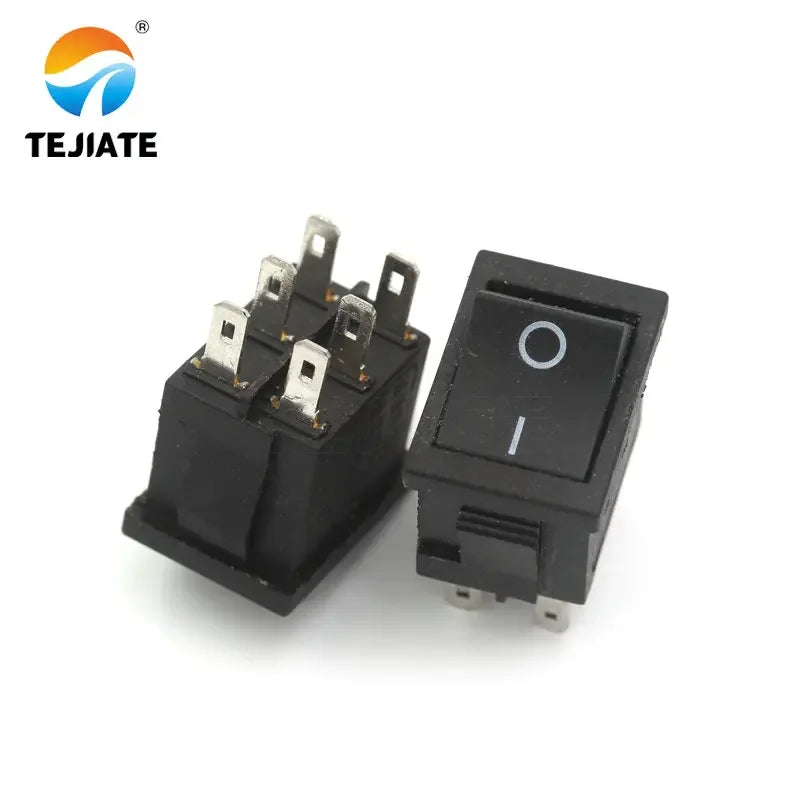 10PCS Boat Type Switch KCD1-1 Water Dispenser Ship Shaped Rocker Power Button Toggle Microswitch 6 Feet 2/3 Gear