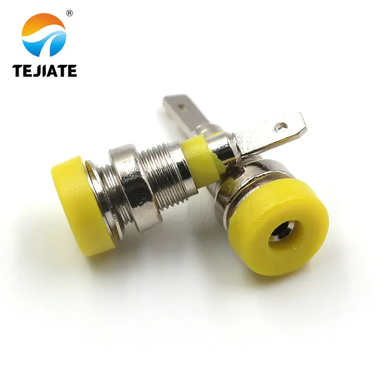 1PCS 4mm 2mm Banana Socket 4MM 2MM Panel Socket Pure Copper Insulated Wiring Terminal Banana Female Head Hole