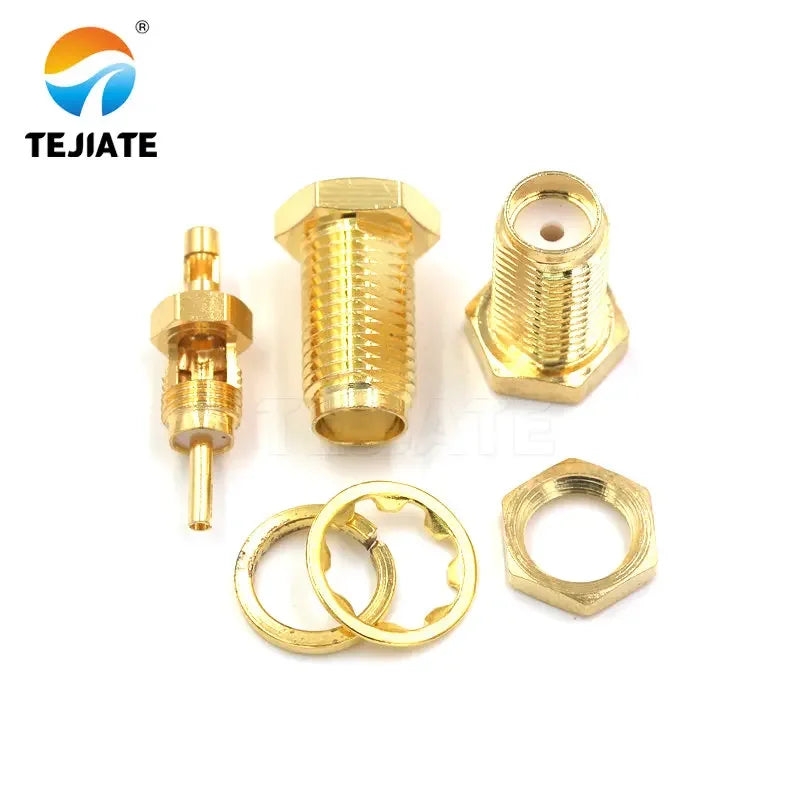 50PCS SMA Female/male Header RPSMA-KY/KWE-1.13 Outer Screw Inner Pin/hole Reverse Connection Pressure Welding Feeder Connector