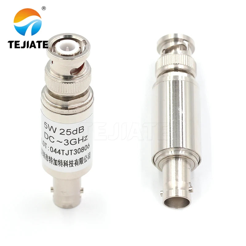 1PCS BNC-JK 5W RF Attenuator 1/3/6/10/15/20/25/30/40DB RF Coaxial Power BNC Male Plug to BNC Female Jack
