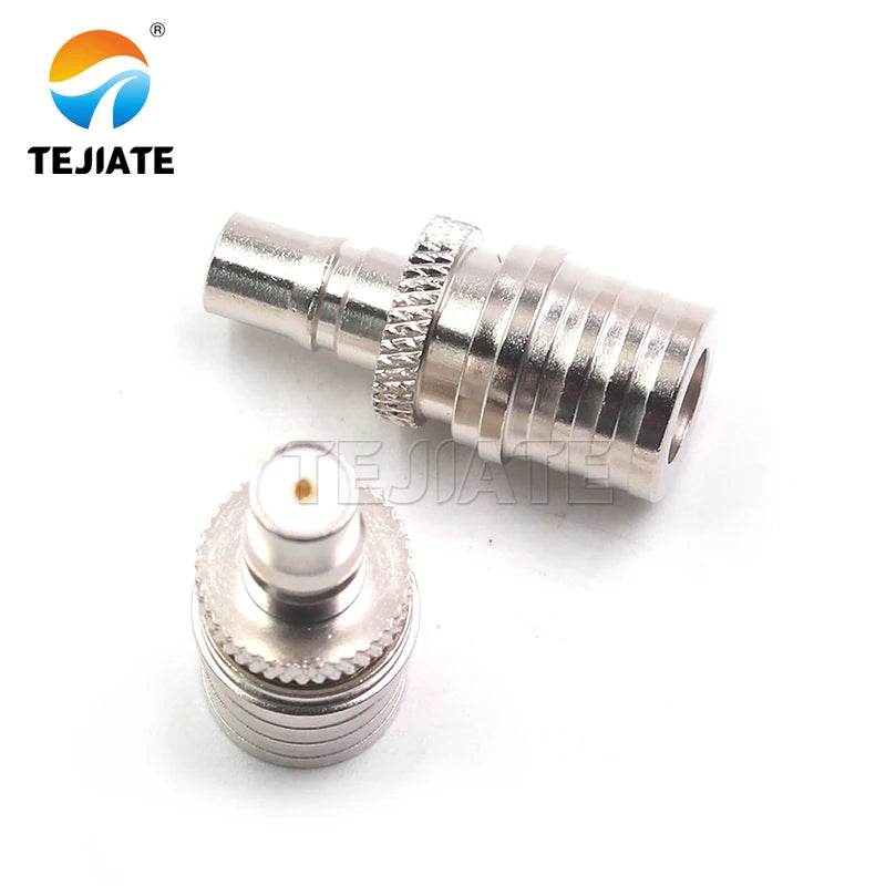 1PCS Copper QMA Adapter QMA Male to QMA Female Straight RF Coaxial Adaptor 50 Ohm Converter TEJIATE Connectors Wholesales