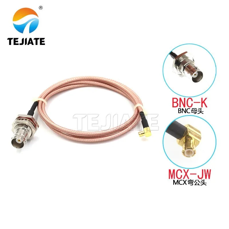 1PCS MCX to BNC adapter line BNC female to MCX-JW MCX-J MCX-K RF line RG316 extension line impedance 50 ohms