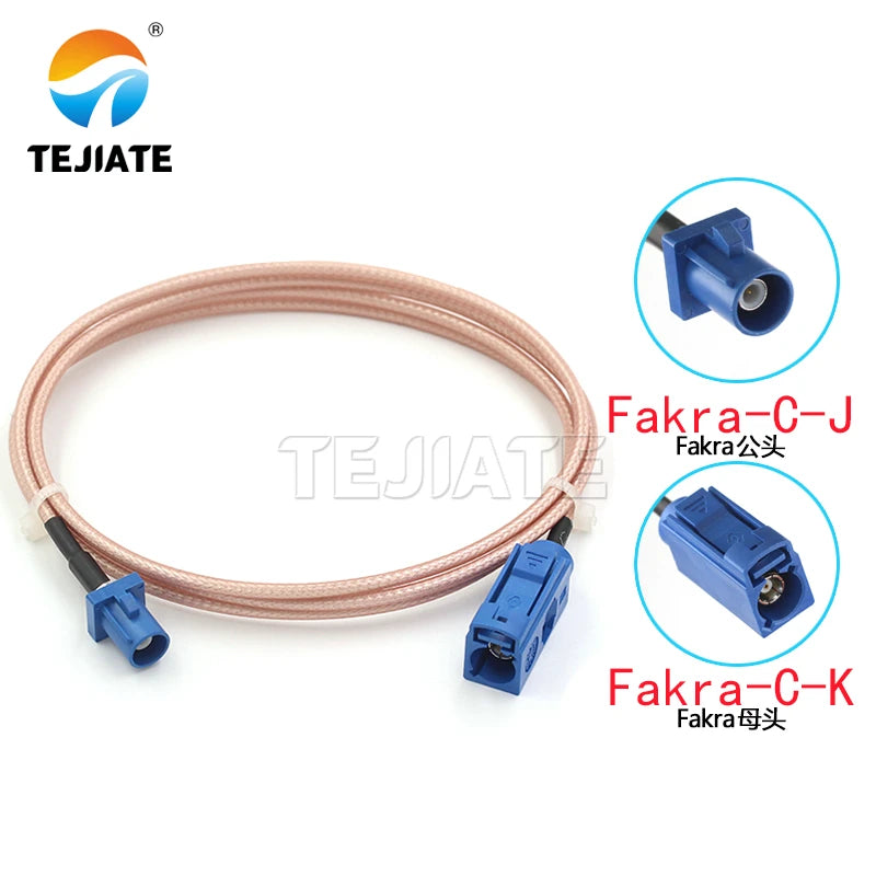 1PCS SMA male female to Fakra-C-J female adapter cable SMA female to Fakra-C connection cable GPS antenna extension cable
