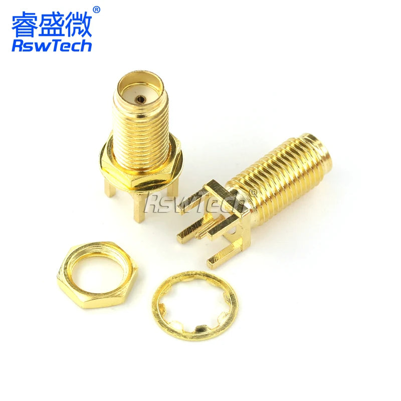 1PCS SMA-KE Connerctor SMA-KWE Adapter Straight /Bent Header Square/Skew Foot Base Outer screw Inner Pin/Hole Type