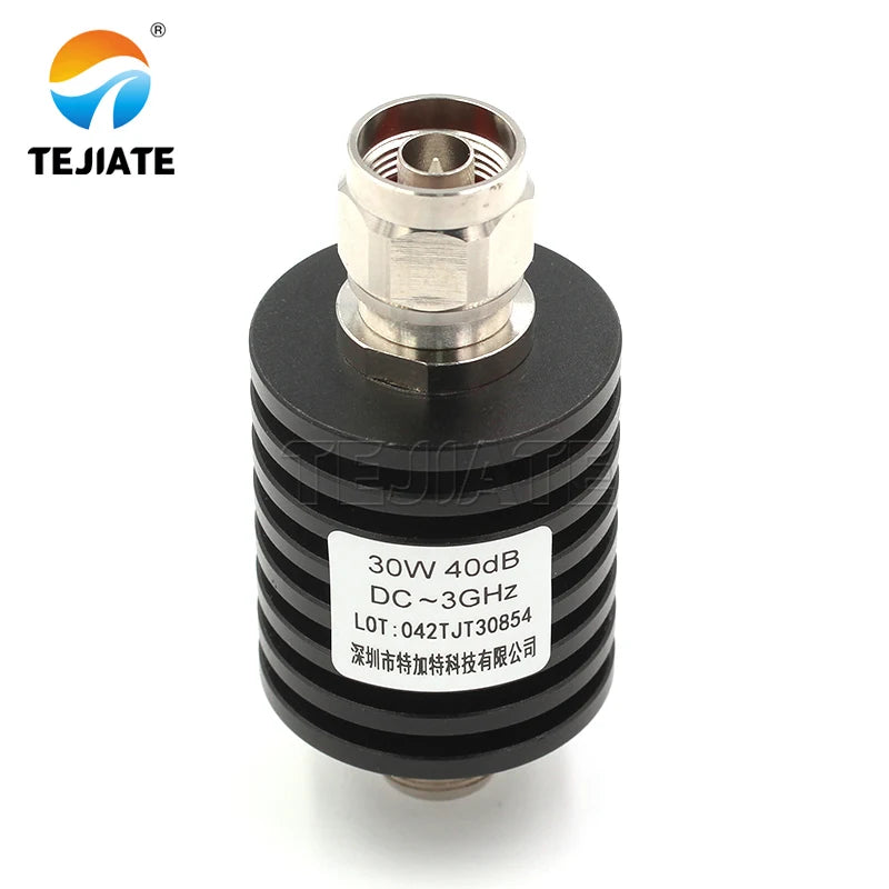 1PCS N-JK 30W Attenuator 6DB 20DB 30DB 40DB RF Coaxial Rixed Attenuator N type Connector
