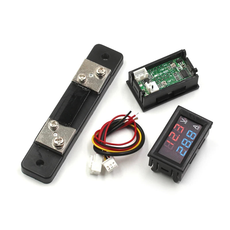 DC current and voltage meter module LED DC digital current and voltage meter dual display 0-100V10A board